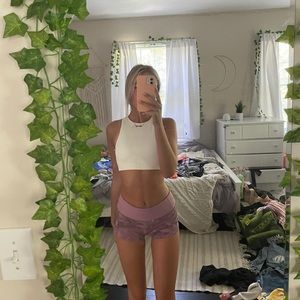 Lululemon Pink Camo LR Speed Up 2.5” size 0